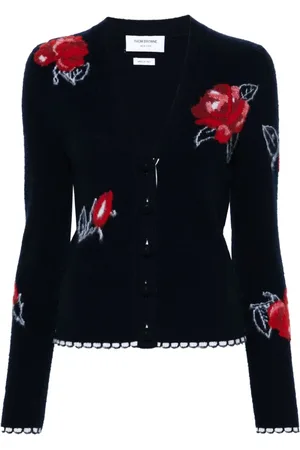 Thom Browne Rose intarsia-knit cardigan