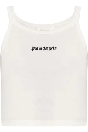 Palm Angels Logo-embroidered ribbed tank top