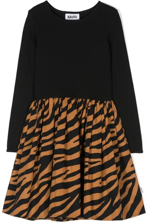Molo Casie zebra-print flared dress