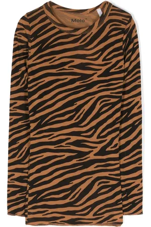Molo Long-sleeve zebra-print T-shirt