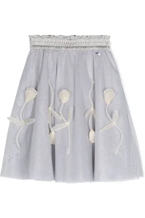 MONNALISA Glitter-detail tulle skirt