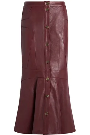 Etro Mermaid leather skirt