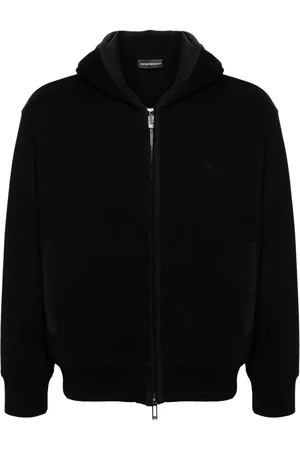 Emporio Armani Eagle-motif double-jersey sweatshirt