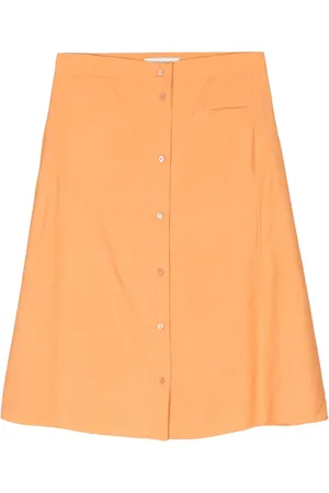 Maison Kitsuné High-waisted A-line midi skirt