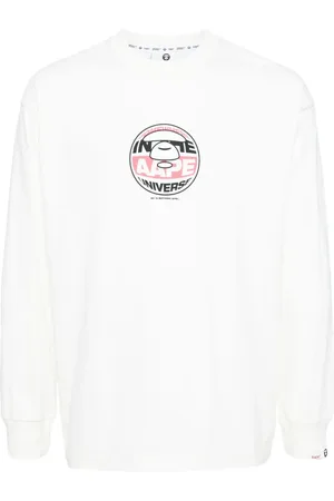 A Bathing Ape Logo-printed long-sleeved T-shirt