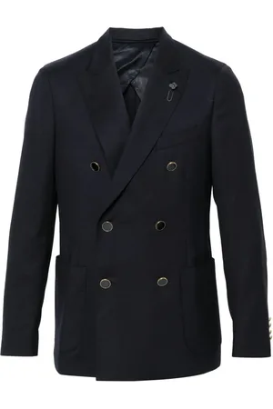 LARDINI Logo-clip blazer