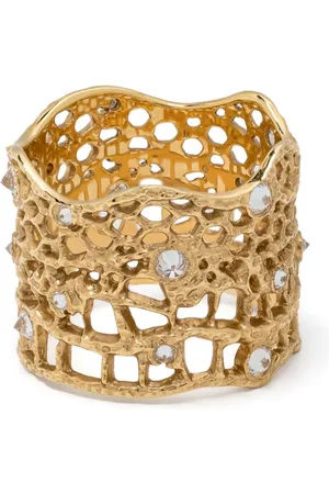 Aurélie Bidermann 18kt yellow Vintage Lace diamonds ring