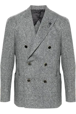 LARDINI Logo-clip blazer