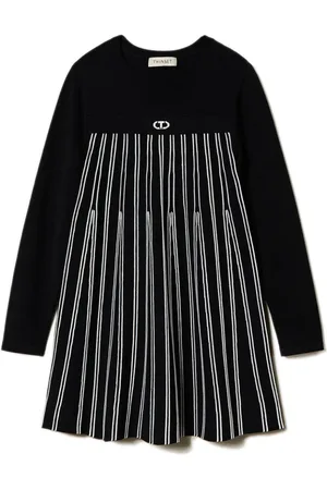 Twin-Set Striped knitted dress