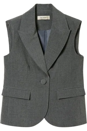 Twin-Set Flannel single-breasted waistcoat