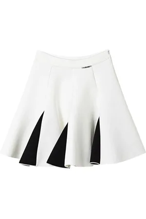 Twin-Set Two-tone scuba skirt