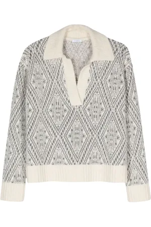 Malo Patterned intarsia-knit sweater