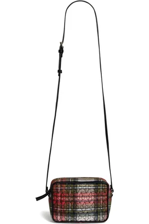 BONPOINT Alimos cherry-embroidery tartan shoulder bag