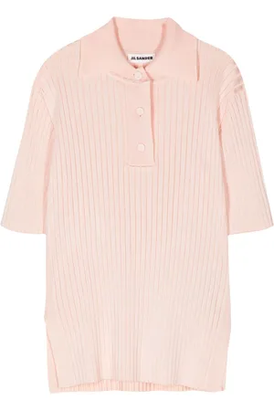 Jil Sander Ribbed-knit polo top