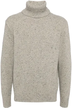 Universal Works Roll neck tweed jumper