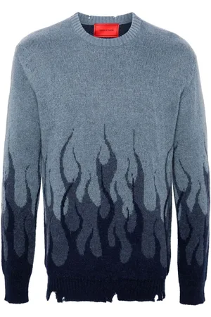 Vision Of Super Flame-jacquard sweater