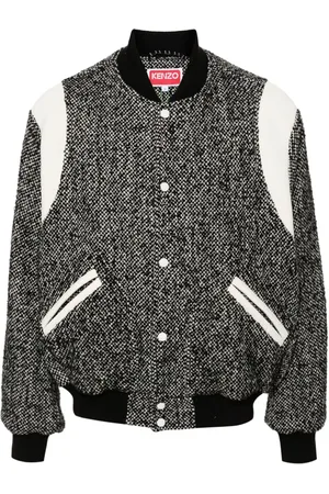 Kenzo Marl-knit varsity jacket