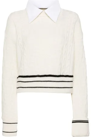 GCDS Monogram-pattern collared sweater