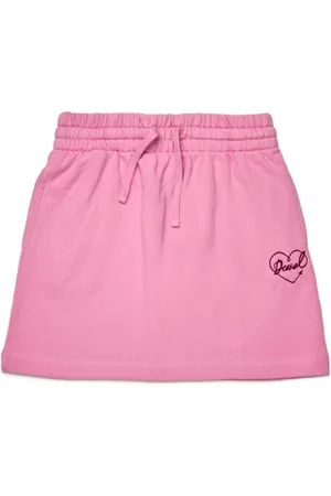 Diesel Logo-embroidered drawstring-waistband skirt