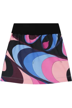 PUCCI Junior Onde-print skirt