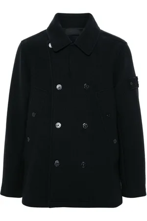 Stone Island Compass-badge double-breasted coat