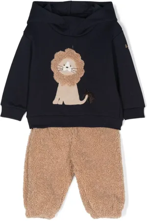 Il gufo Patch-detail trousers set