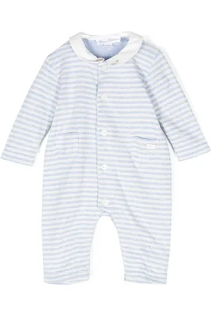 Tartine Et Chocolat Striped pointed-collar rompers