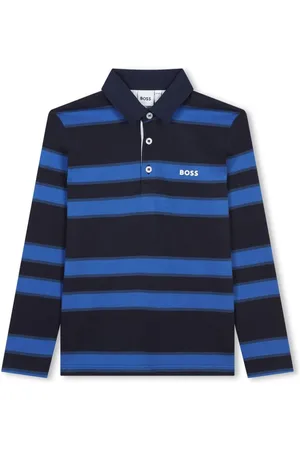 HUGO BOSS Logo-print striped cotton polo shirt