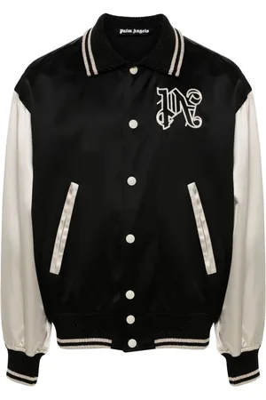 Palm Angels Gothic-logo varsity jacket