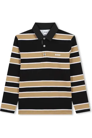 HUGO BOSS Logo-print striped polo shirt