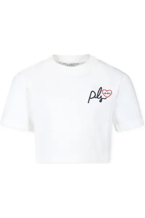 PHILOSOPHY DI LORENZO SERAFINI Cropped logo-embroidered t-shirt
