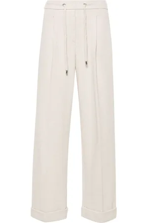 PESERICO SIGN Lurex-detail straight trousers