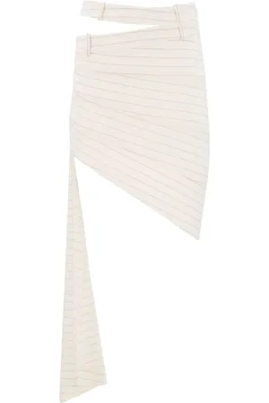 MONSE Pinstripe Slashed skirt