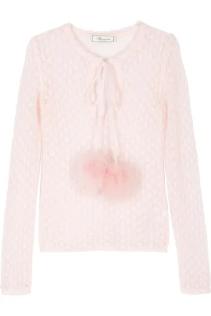 BLUMARINE Feather-detail top