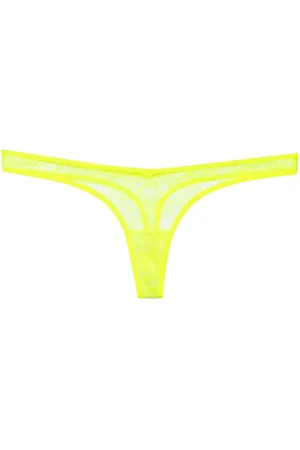 MAISON CLOSE Floral-lace thong