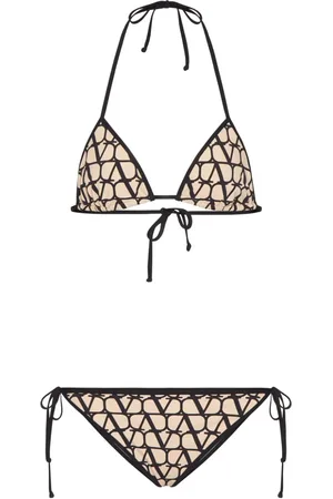 VALENTINO GARAVANI Toile Iconographe side-tie bikini