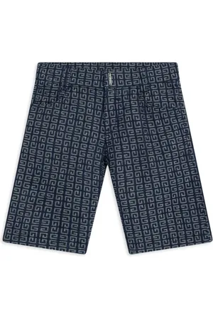 Givenchy All-over logo-print denim shorts