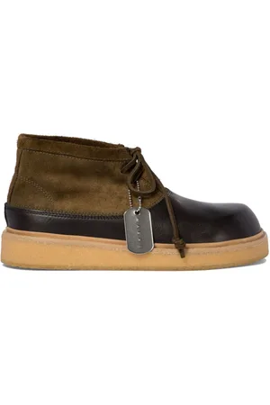 Marni Logo-tag leather ankle boots