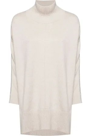 N.PEAL Metal mock neck jumper