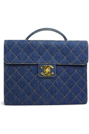 CHANEL 1997 CC diamond-quilted briefcase