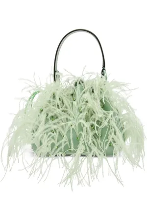 Oscar de la Renta O Handle ostrich-feather bag