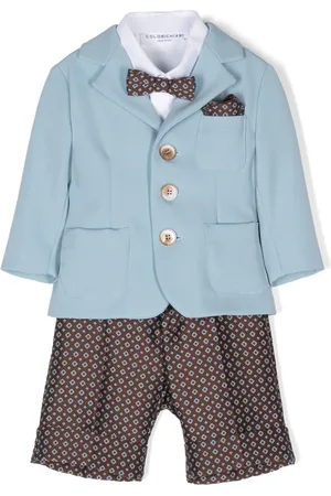 COLORICHIARI Geometric-pattern short set (three pieces)