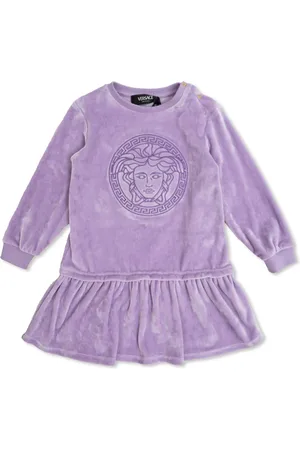 VERSACE Medusa motif velvet dress