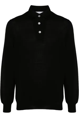 LARDINI Fine-knit polo top