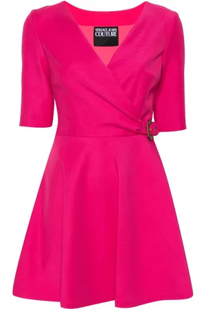 VERSACE Baroque-buckle mini dress