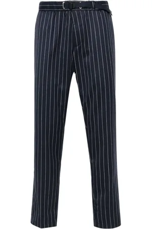 White Sand Pinstripe-pattern trousers