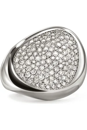 John Hardy Sterling Pebble diamond ring