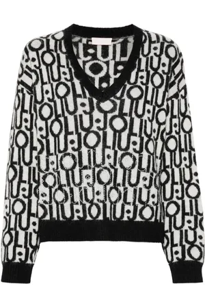Liu Jo Logo-jacquard sweater
