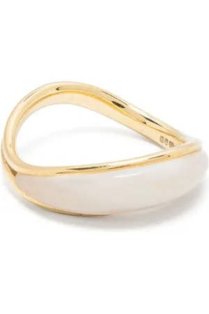 Fernando Jorge 18kt yellow Stream Wave mother-of-pearl ring