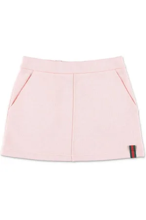 Gucci Web-stripe cotton skirt